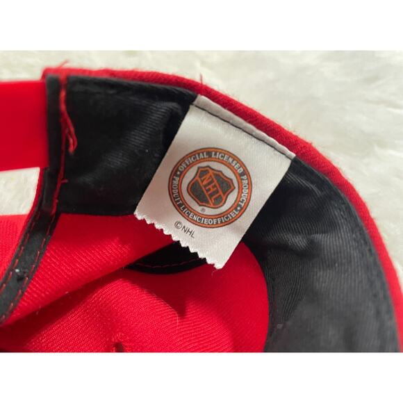 Anaheim Mighty Ducks Vintage 90's Twins Enterprise RED Snapback Cap Hat **RARE** - Picture 10 of 12